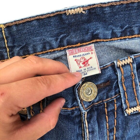 Vintage True Religion Jeans Size 32 JOEY SUPER T Blue - Picture 5 of 9